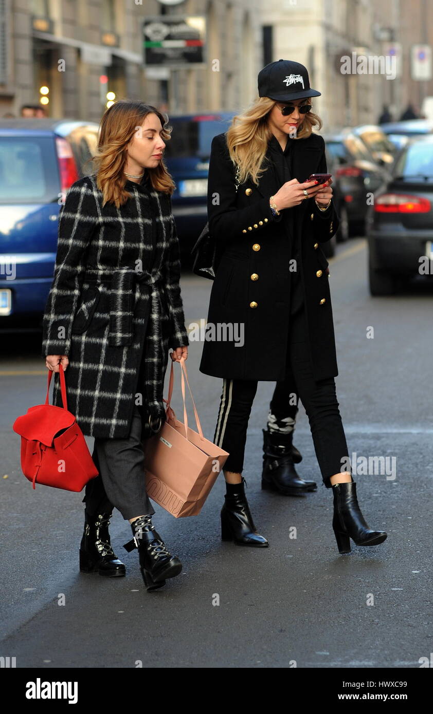 Fashion blogger, Chiara Ferragni shopping in Milan at 'MIU MIU' and 'Chanel'  Featuring: Chiara Ferragni Where: Milan, Italy When: 20 Feb 2017 Credit:  IPA/WENN.com **Only available for publication in UK, USA, Germany,
