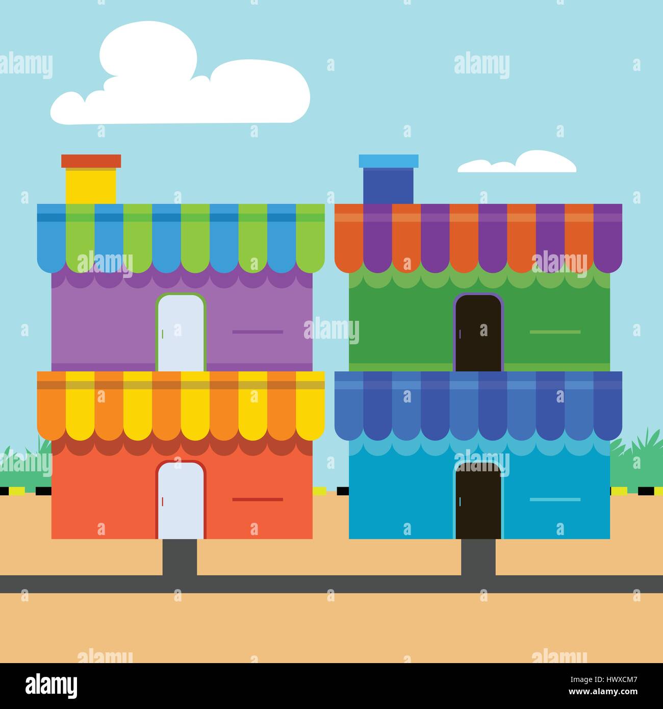 Homes background Stock Vector Images - Alamy