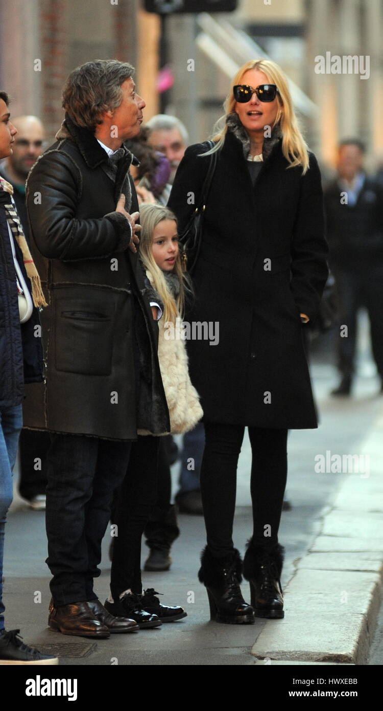 Valeria Mazza with her husband, Alejandro Gravier and her daughter ...