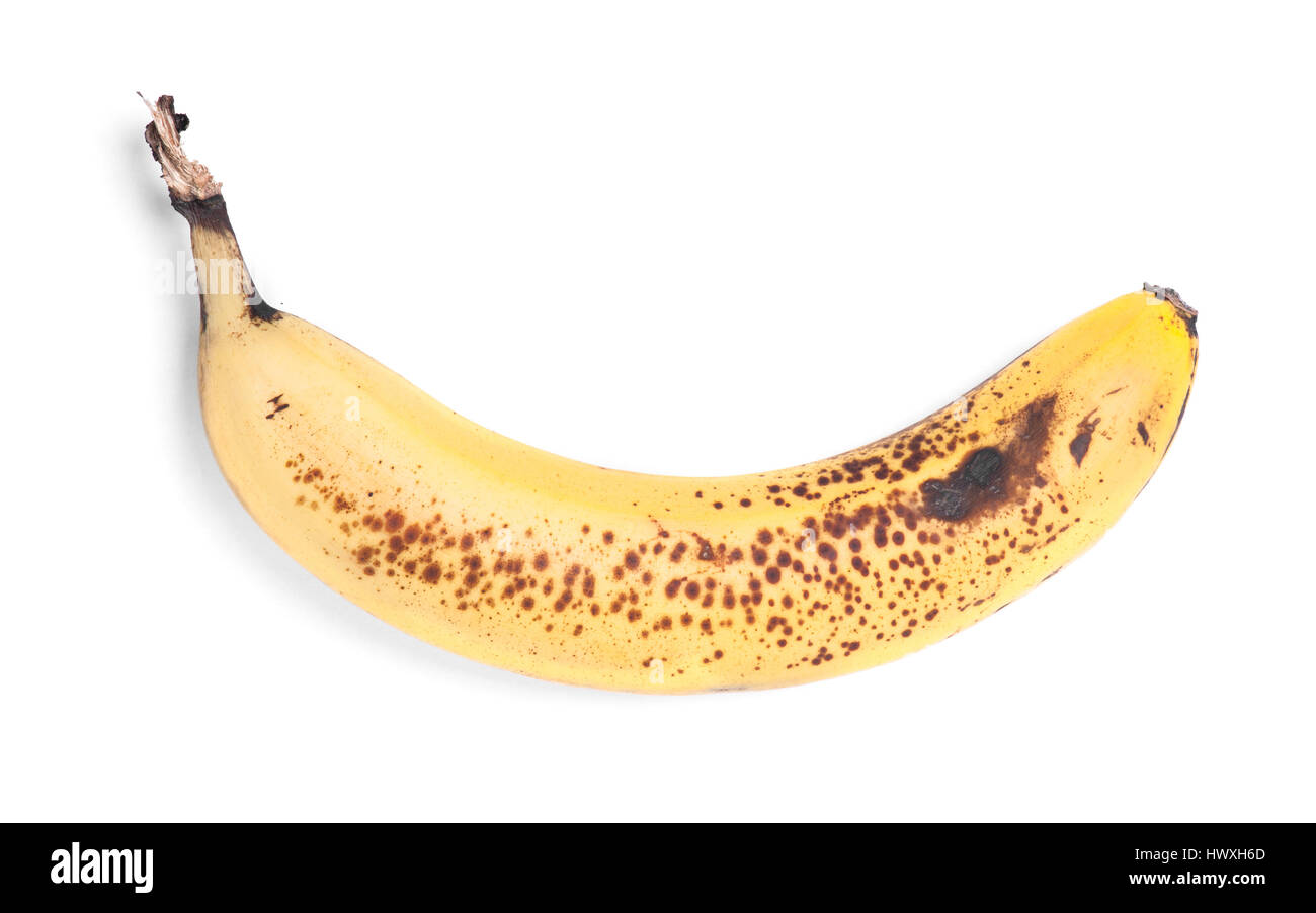 Rotten banana isolated on white background Stock Photo Alamy