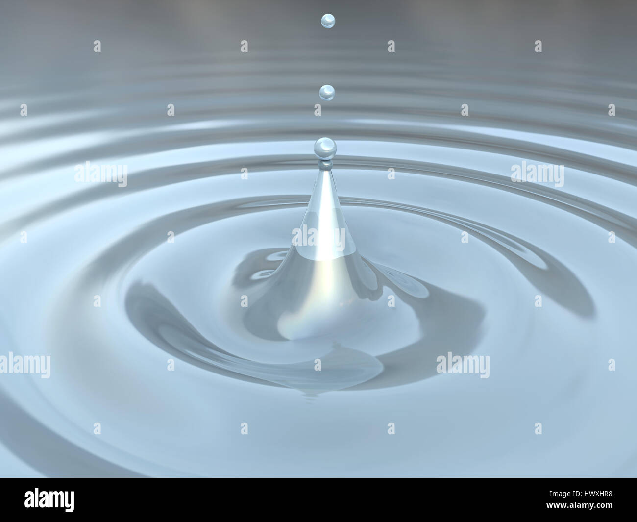 abstract 3d illustration of bright water splash and ripple Stock Photo ...