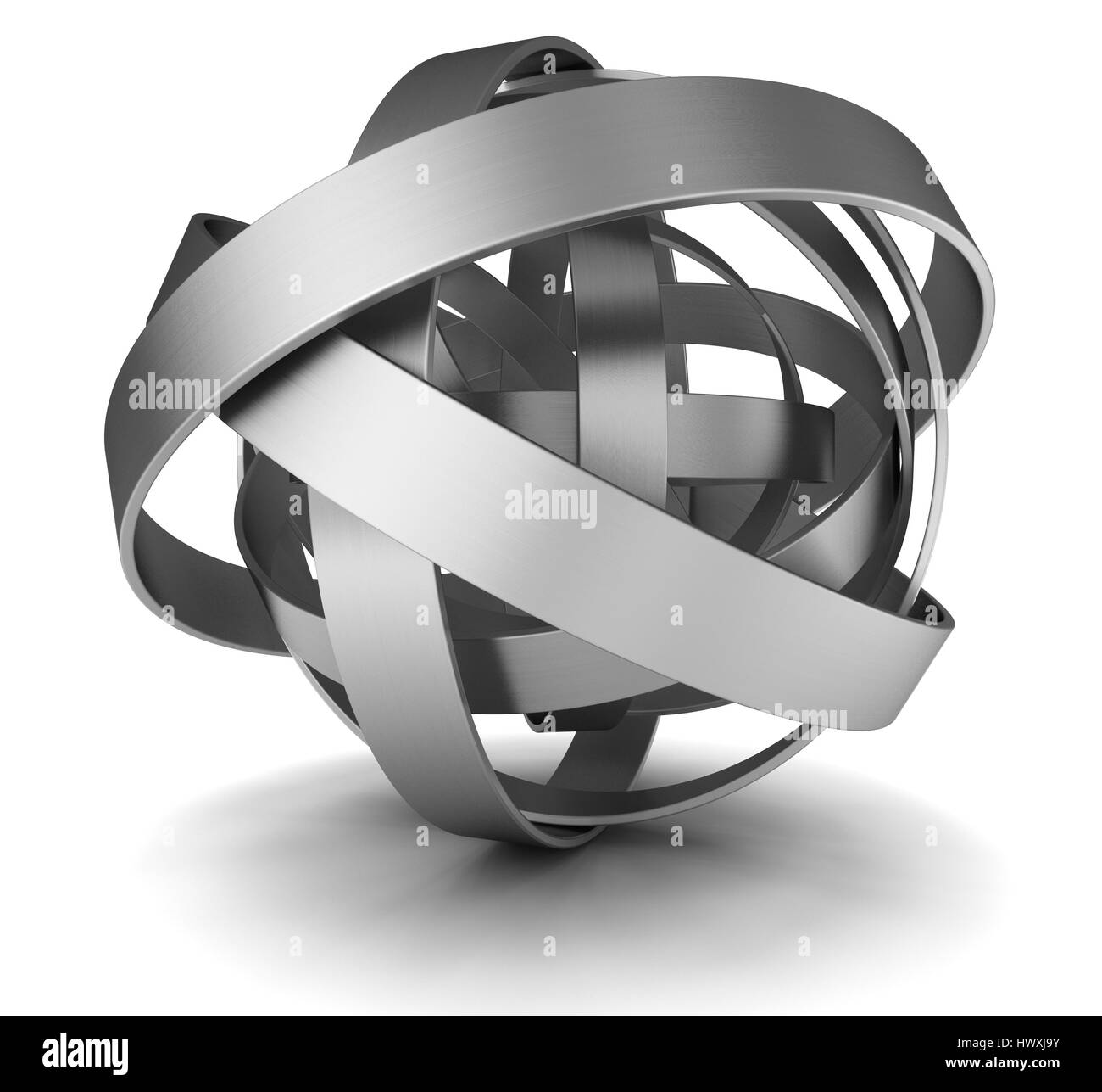 abstract 3d illustration of steel structure over white Stock Photo - Alamy