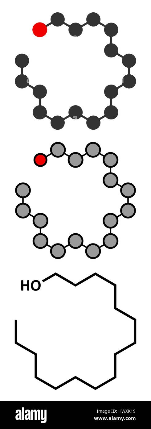 Stearyl alcohol molecule. Constituent of cetostearyl alcohol (cetearyl  alcohol, cetylstearyl alcohol). Skeletal formula Stock Vector Image & Art -  Alamy