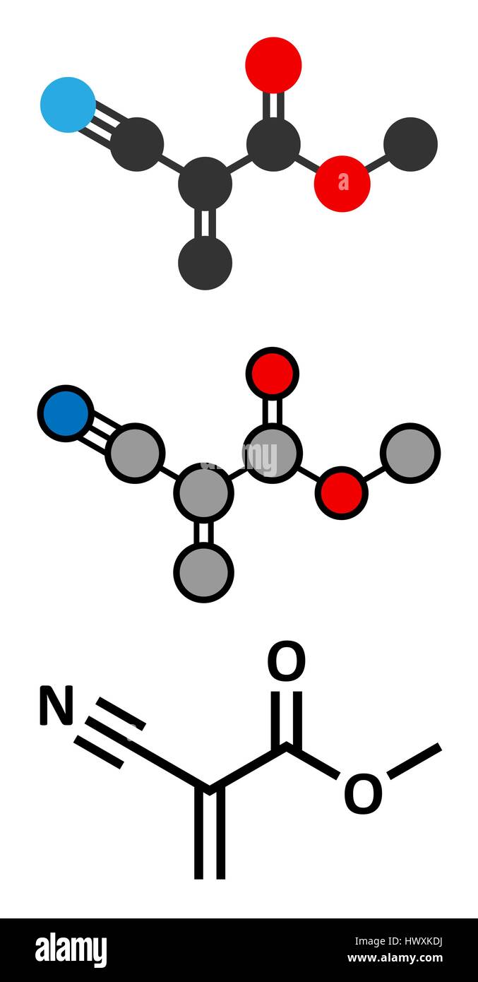 Methyl cyanoacrylate molecule, the main component of cyanoacrylate