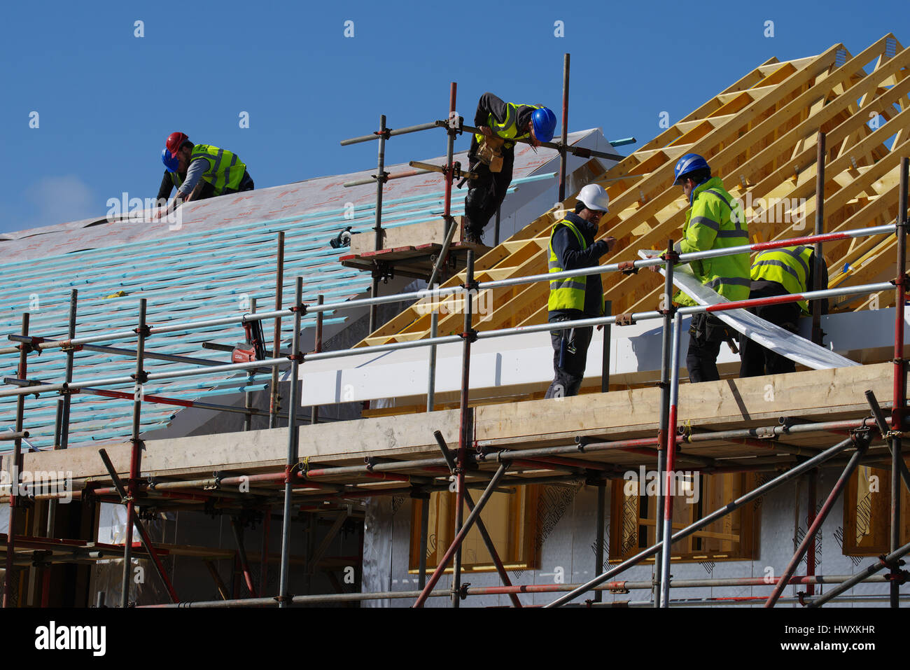 New Housing Build, Holyhead Wales Stock Photo Alamy