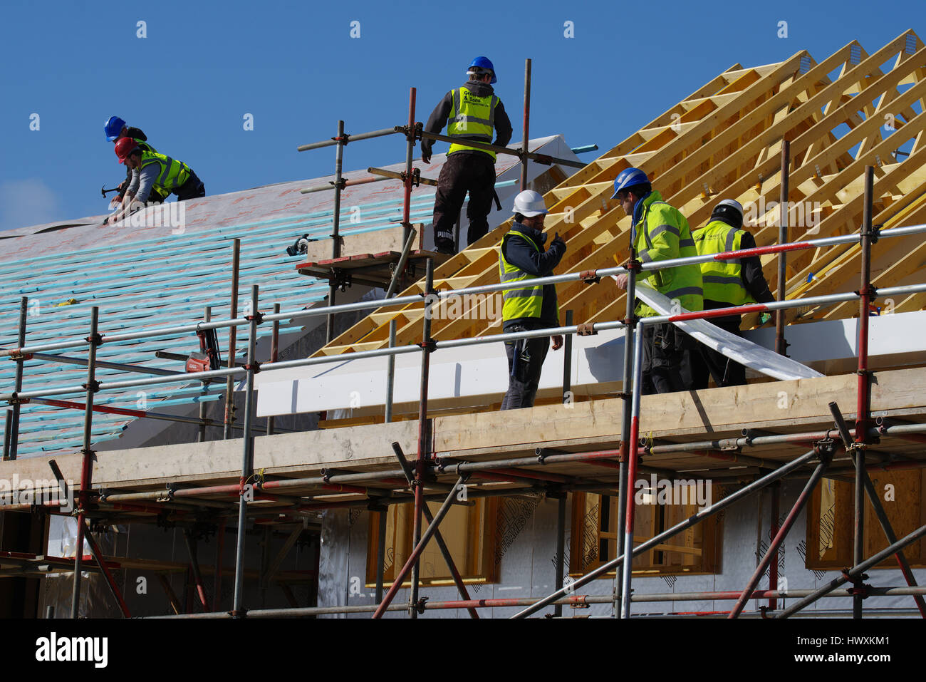 New Housing Build, Holyhead Wales Stock Photo Alamy