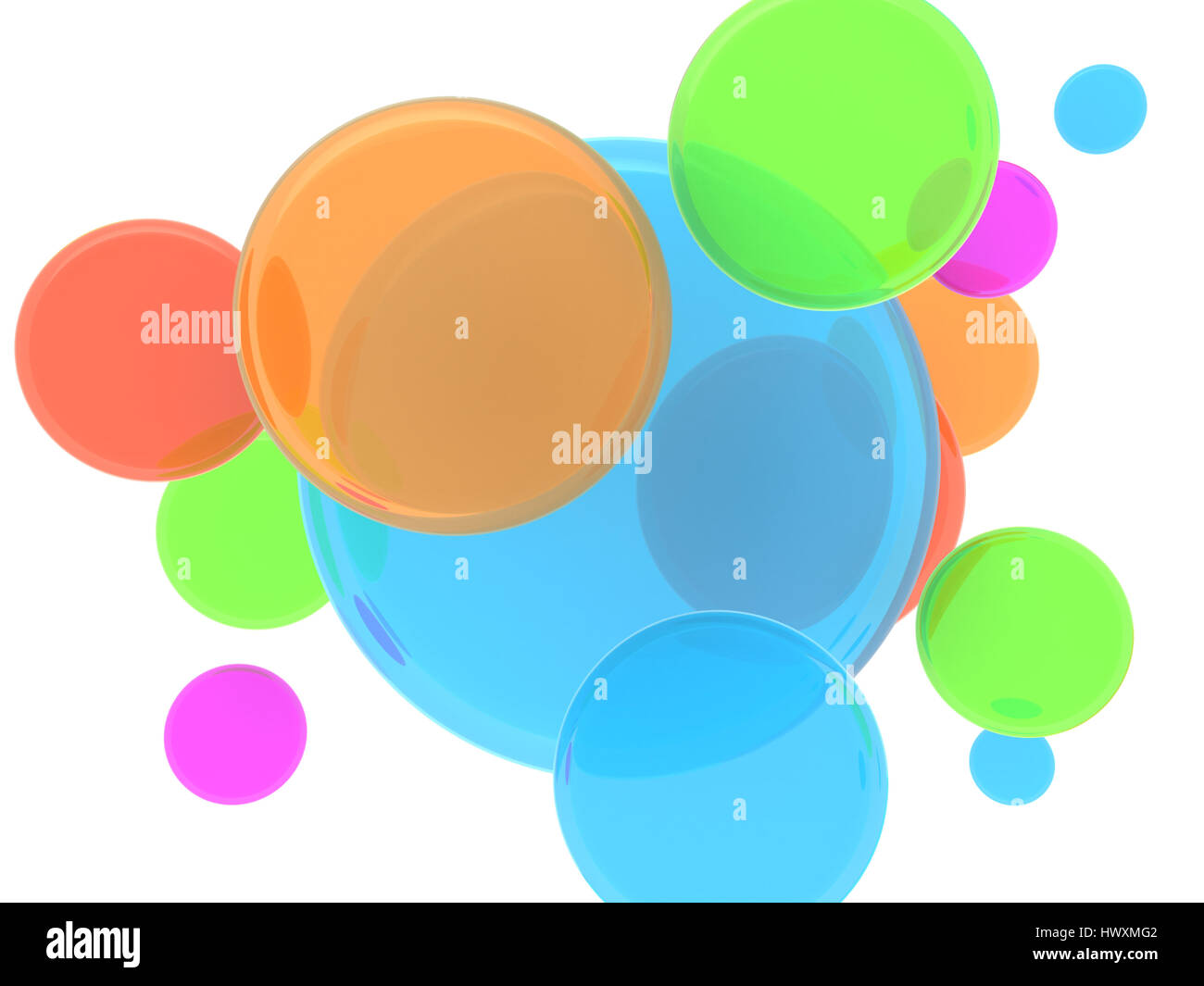 3d illustration of glass spheres background Stock Photo - Alamy