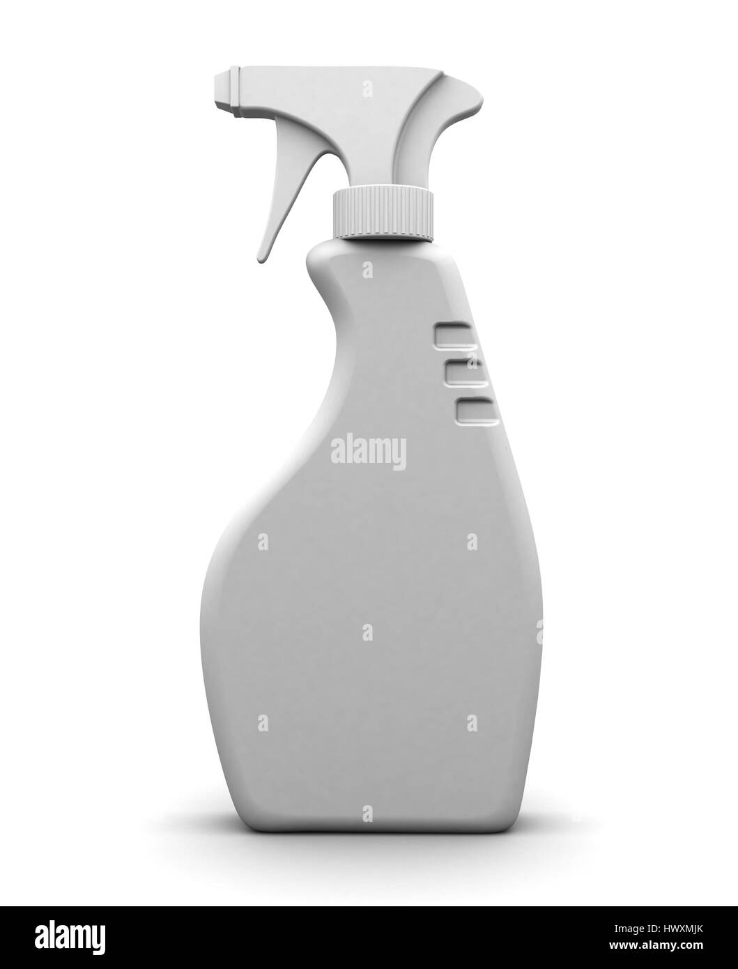 3d illustration of spray plastic bottle over white background Stock ...