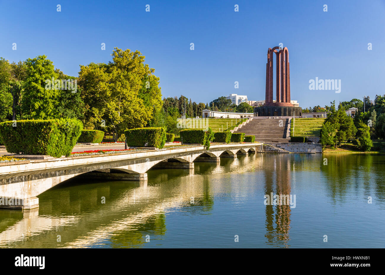 National Heroes Memorial in Carol Park - Bucharest, Romania Stock Photo