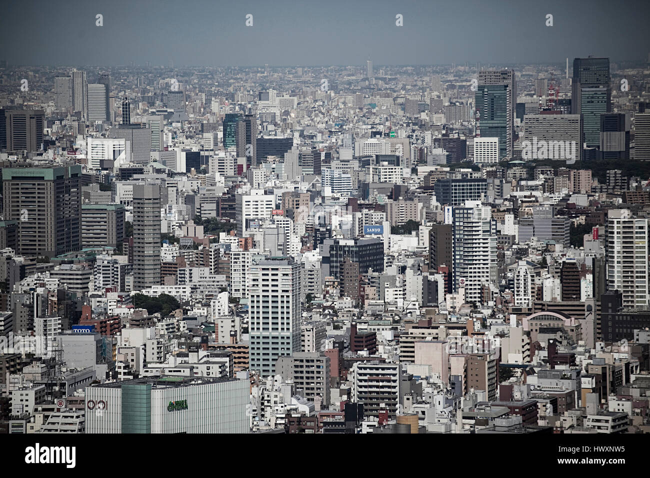Tokyo, Japan - July 11, 2011. Cityscape of Tokyo, which is the capital and largest city in the country. Stock Photo