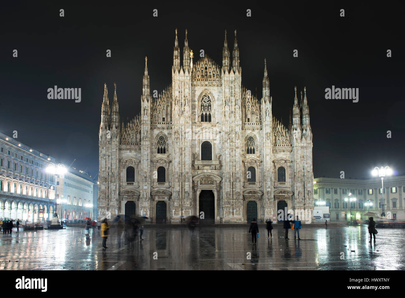The Duomo di Milano, cathedral dedicated to Saint Mary of the Nativity ...