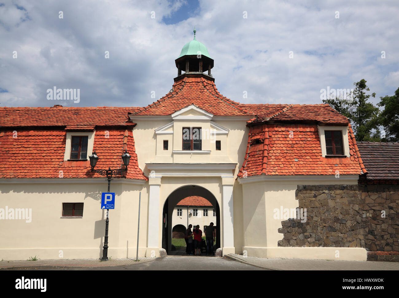 Castle gate, Niemodlin (Falkenberg), Silesia, Poland, Europe Stock Photo