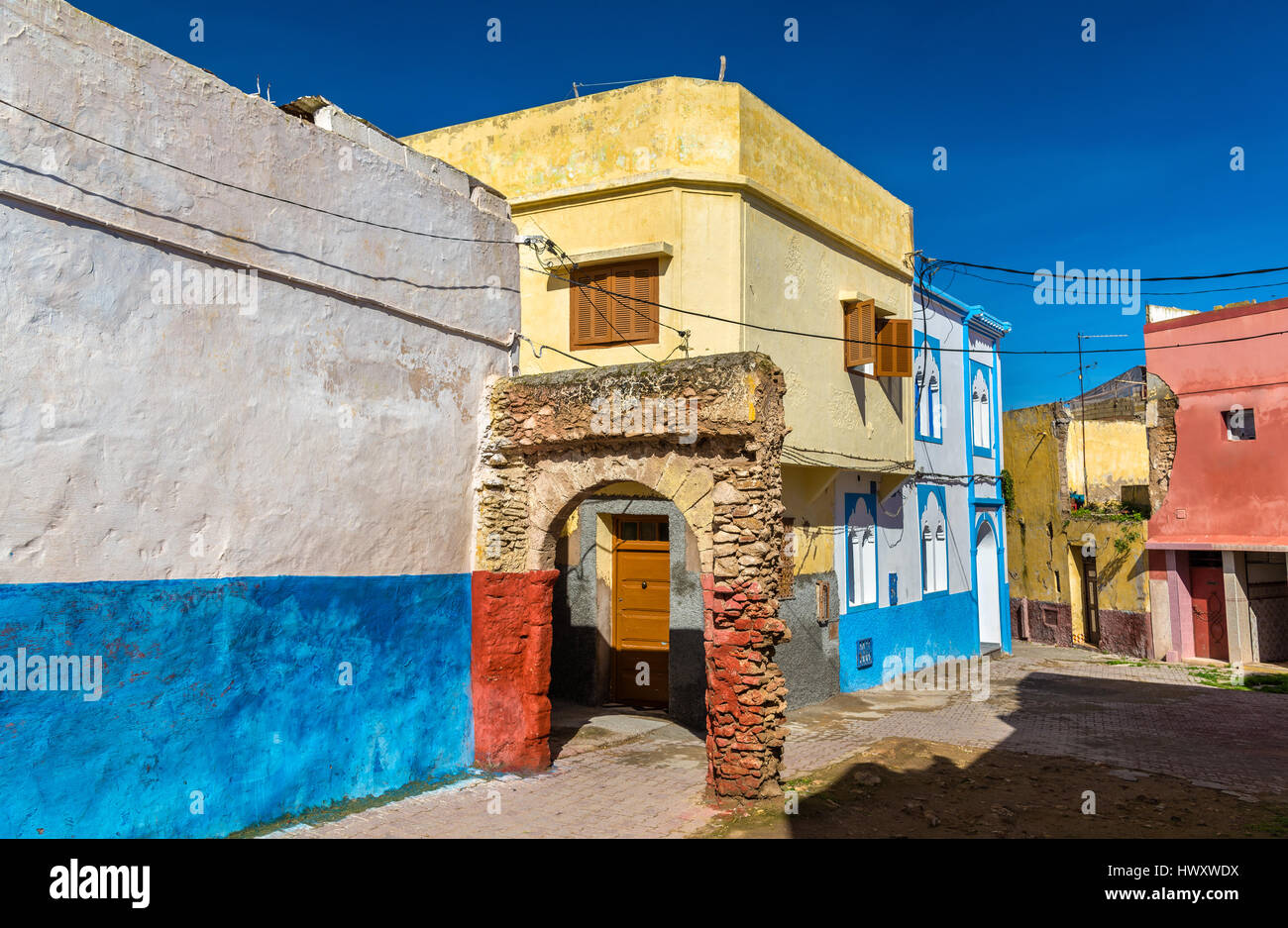 Houses in Azemmour town, Morocco Stock Photo Alamy
