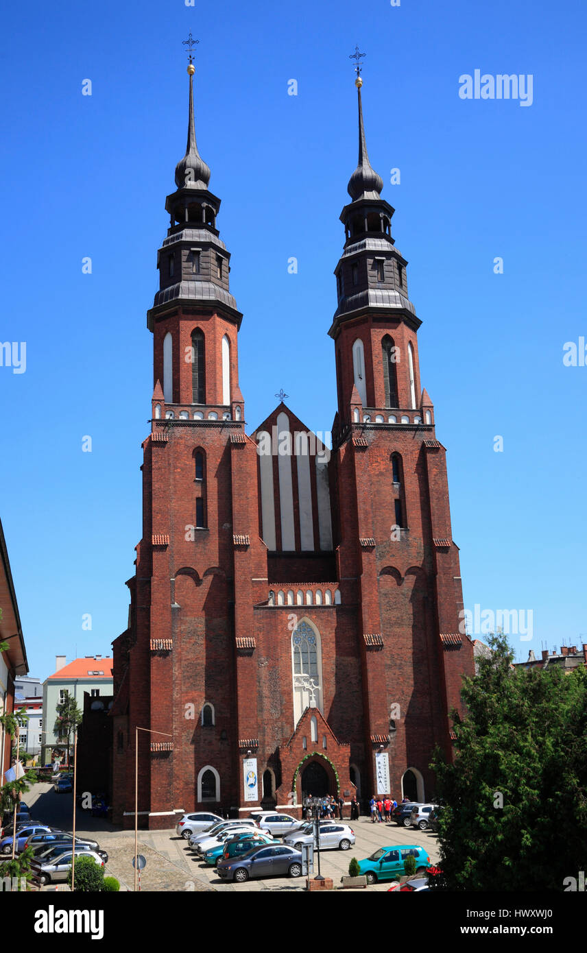 Holy Cross Cathedral, Opole, Silesia, Poland, Europe Stock Photo