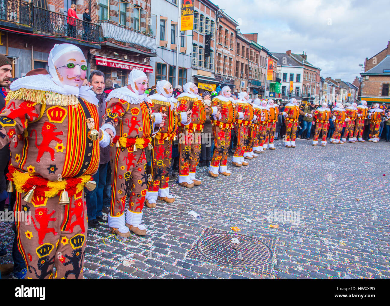 Participants in the Binche Carnival in Binche, Belgium Stock Photo Alamy
