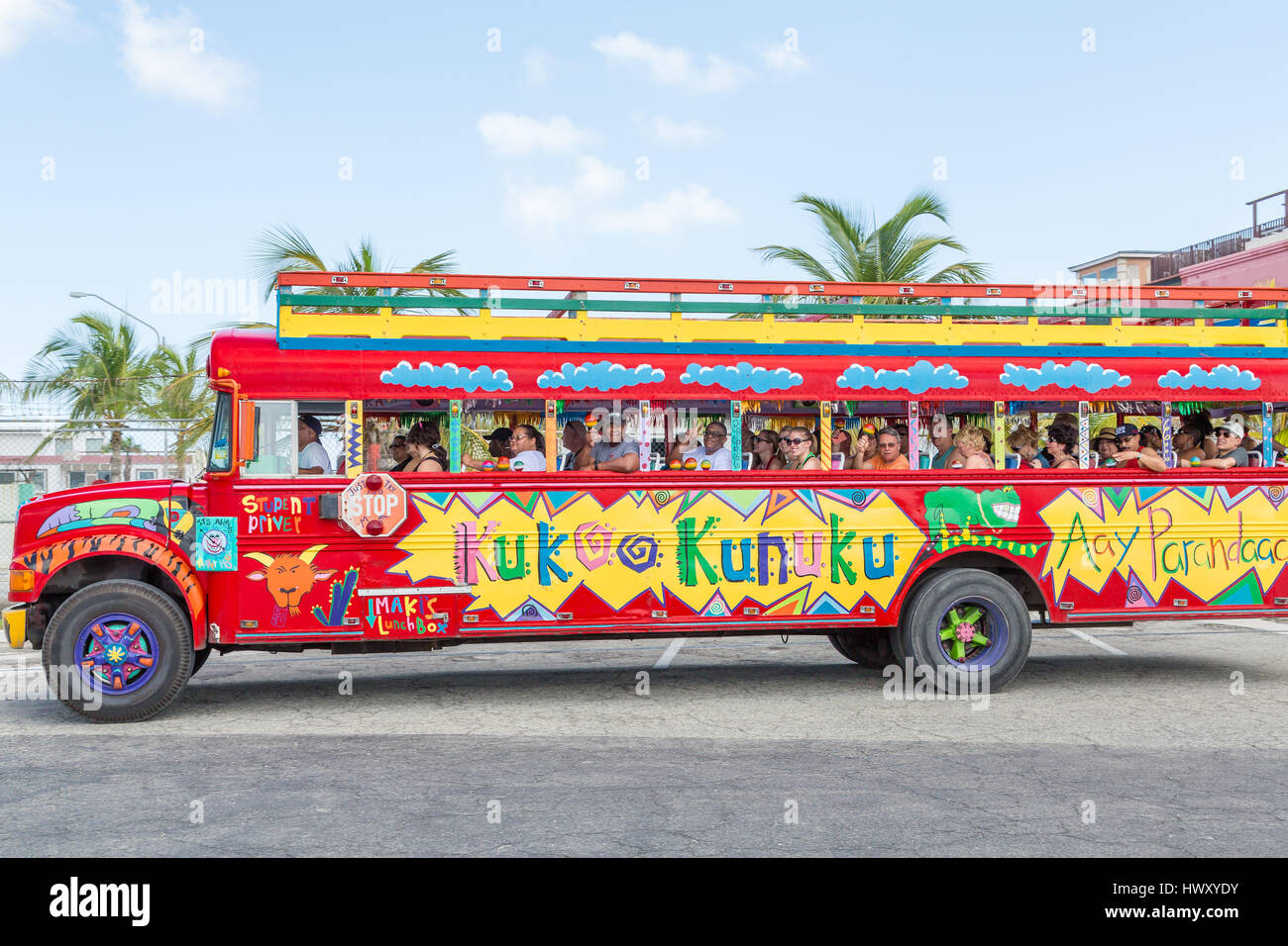 Kukoo kunuku Party Bus in Aruba Stock Photo Alamy