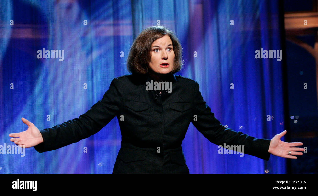 Comic Paula Poundstone performs during a segment of the "Late Late Show with Craig  Ferguson" at CBS Television City in Los Angeles, California on September 28, 2009. Photo by Francis Specker Stock Photo