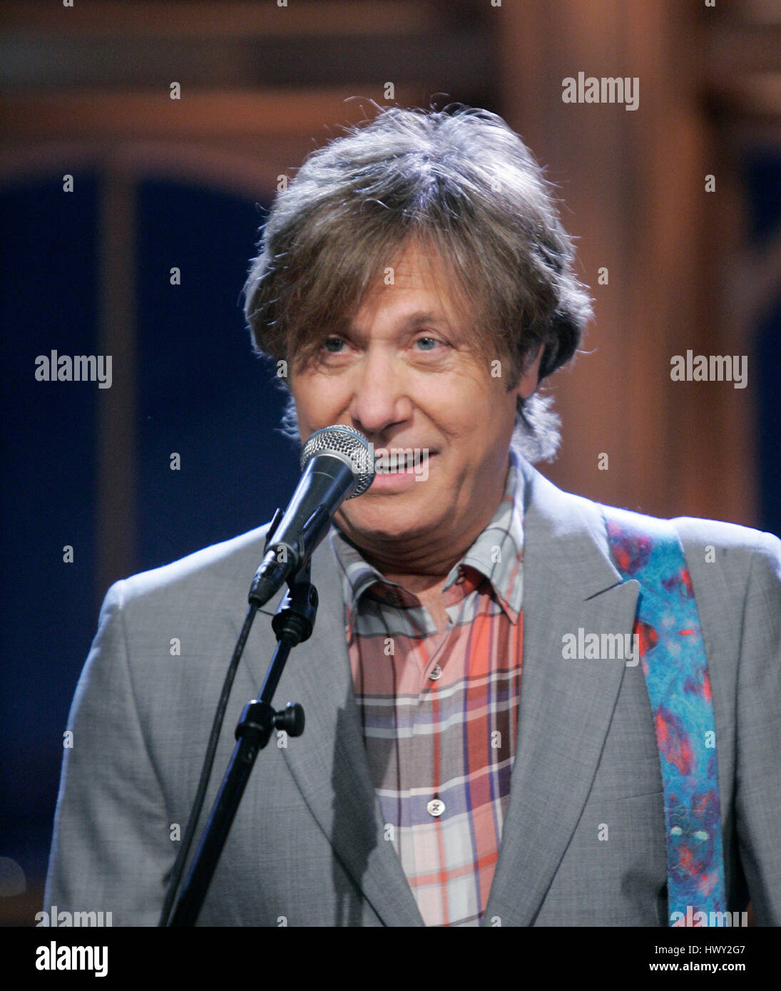 The band, Chicago, with member Robert Lamm on lead vocals and keyboard, perform during a segment of 'The Late Late Show with Craig Ferguson' at CBS Television City in Los Angeles, California, on March 9, 2009. Photo by Francis Specker Stock Photo