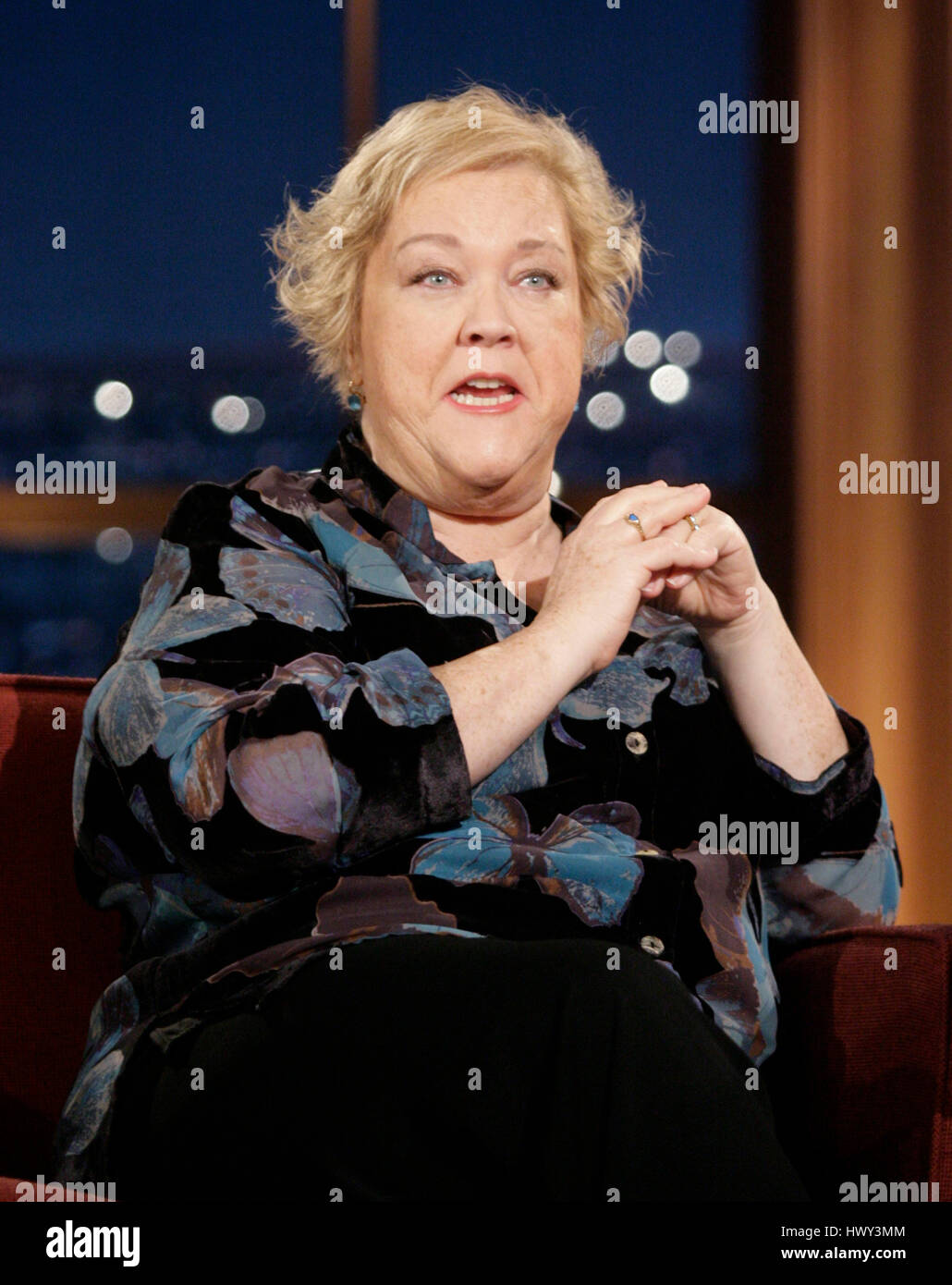 Actress Kathy Kinney during a segment of 'The Late Late Show with Craig Ferguson' at CBS Television City in Los Angeles on Wednesday, Nov. 12, 2008. Photo by Francis Specker Stock Photo