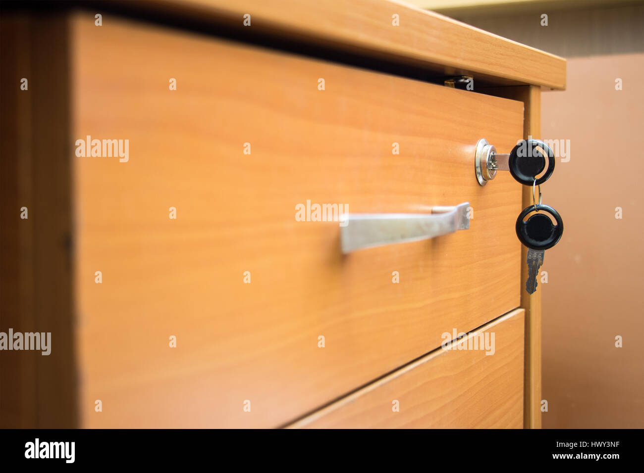 Drawer With Keys In The Lock Stock Photo 136434635 Alamy