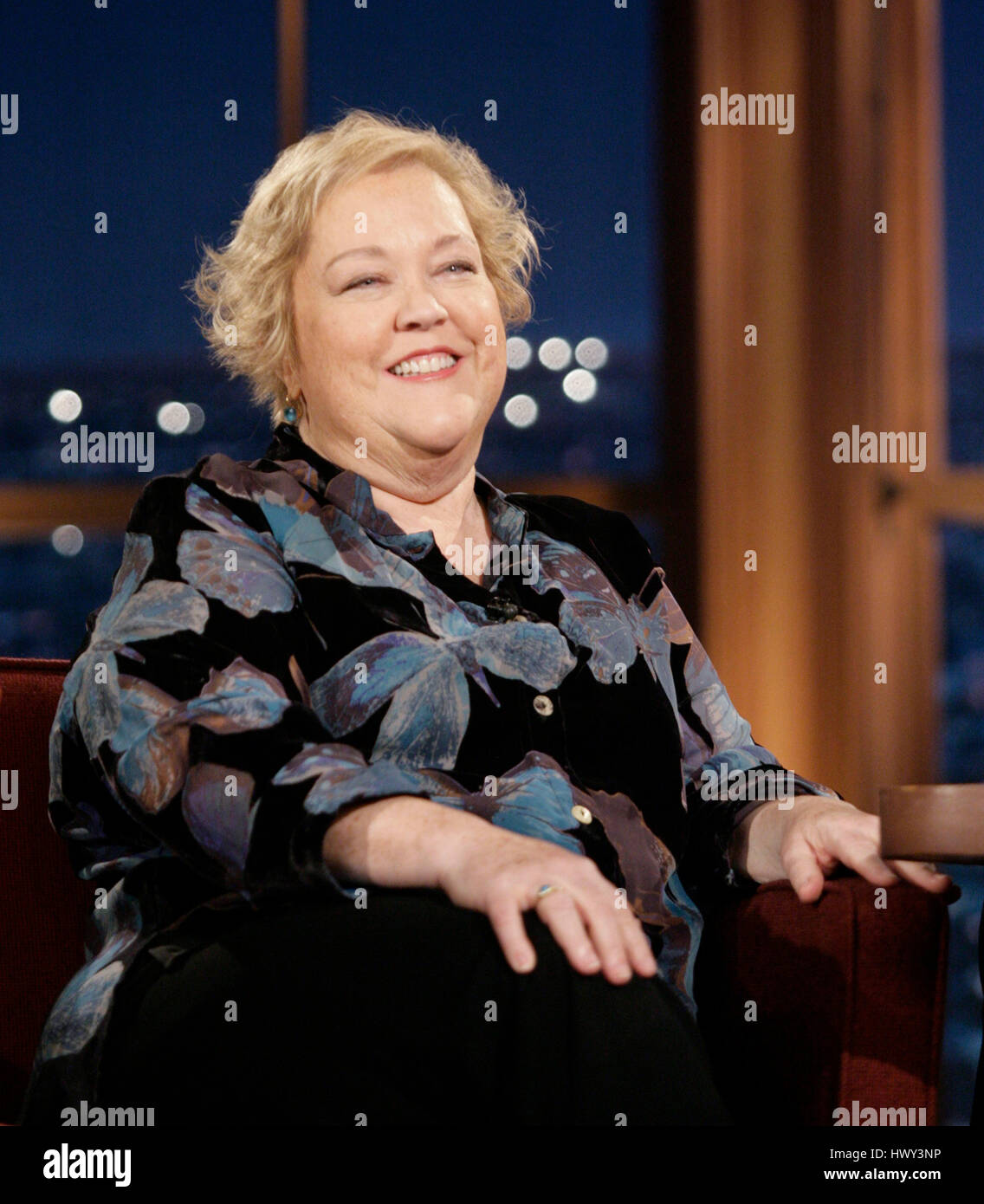 Actress Kathy Kinney during a segment of 'The Late Late Show with Craig Ferguson' at CBS Television City in Los Angeles on Wednesday, Nov. 12, 2008. Photo by Francis Specker Stock Photo