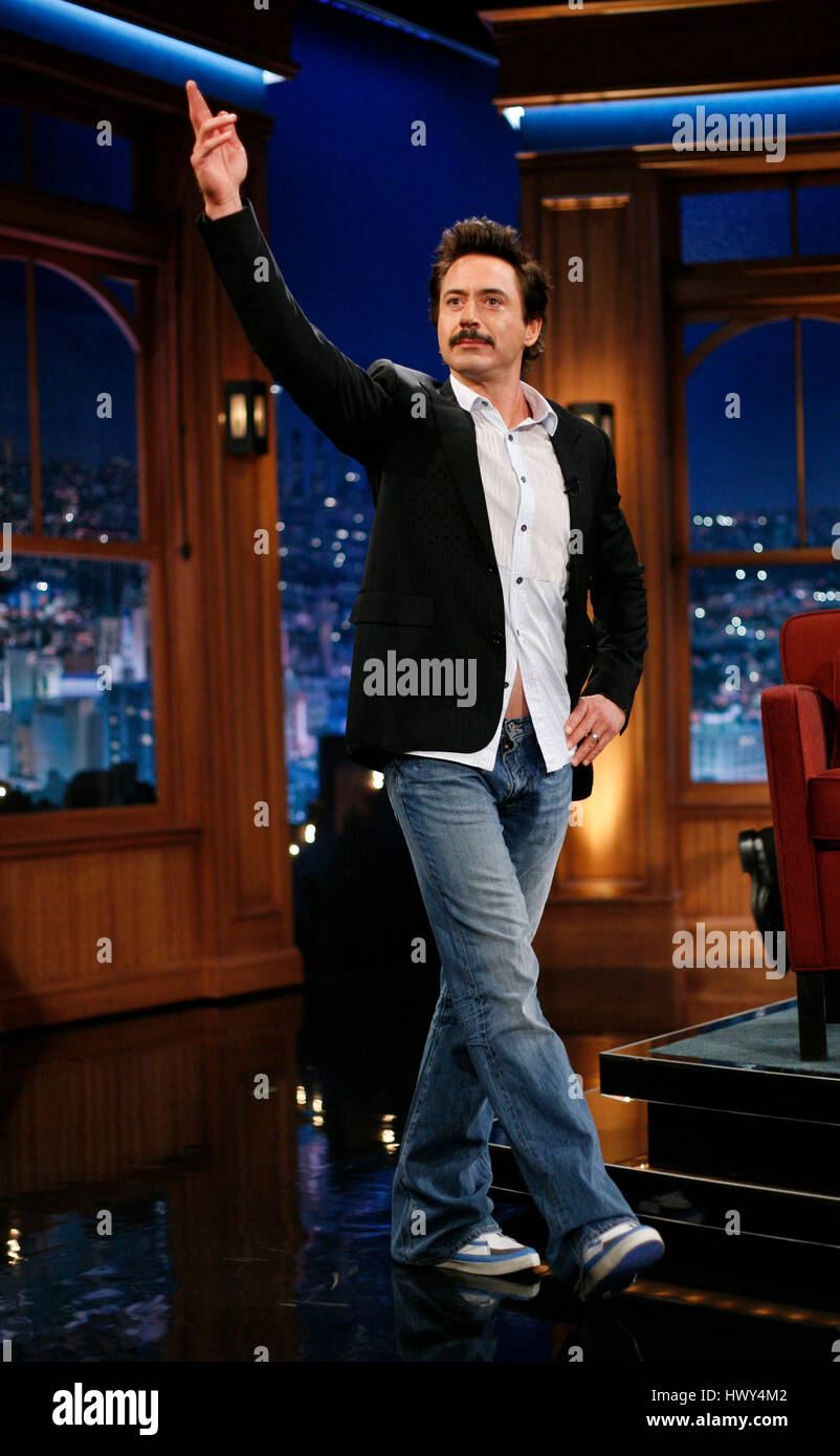 Actor Robert Downey Jr During A Segment Of The Late Late Show