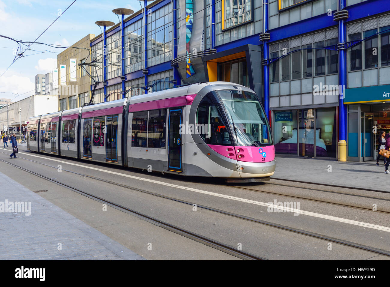 Birmingham City Tram,UK. Stock Photo