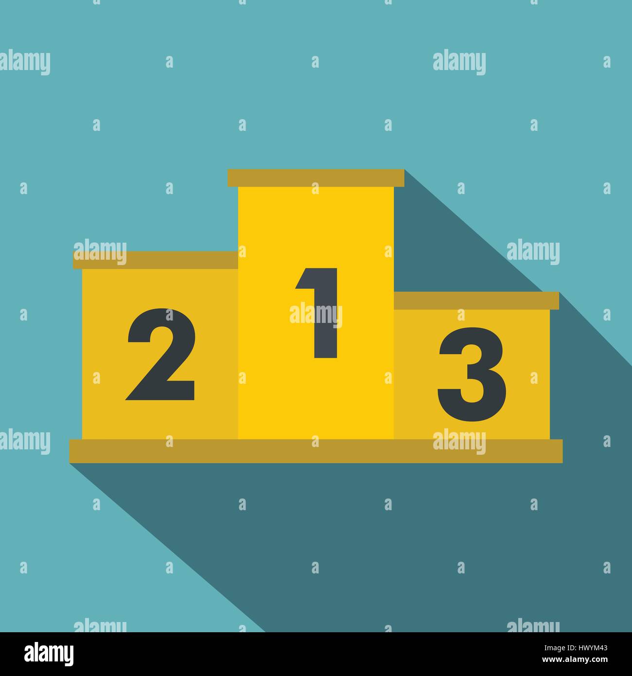 Yellow podium winners icon, flat style Stock Vector Image & Art - Alamy