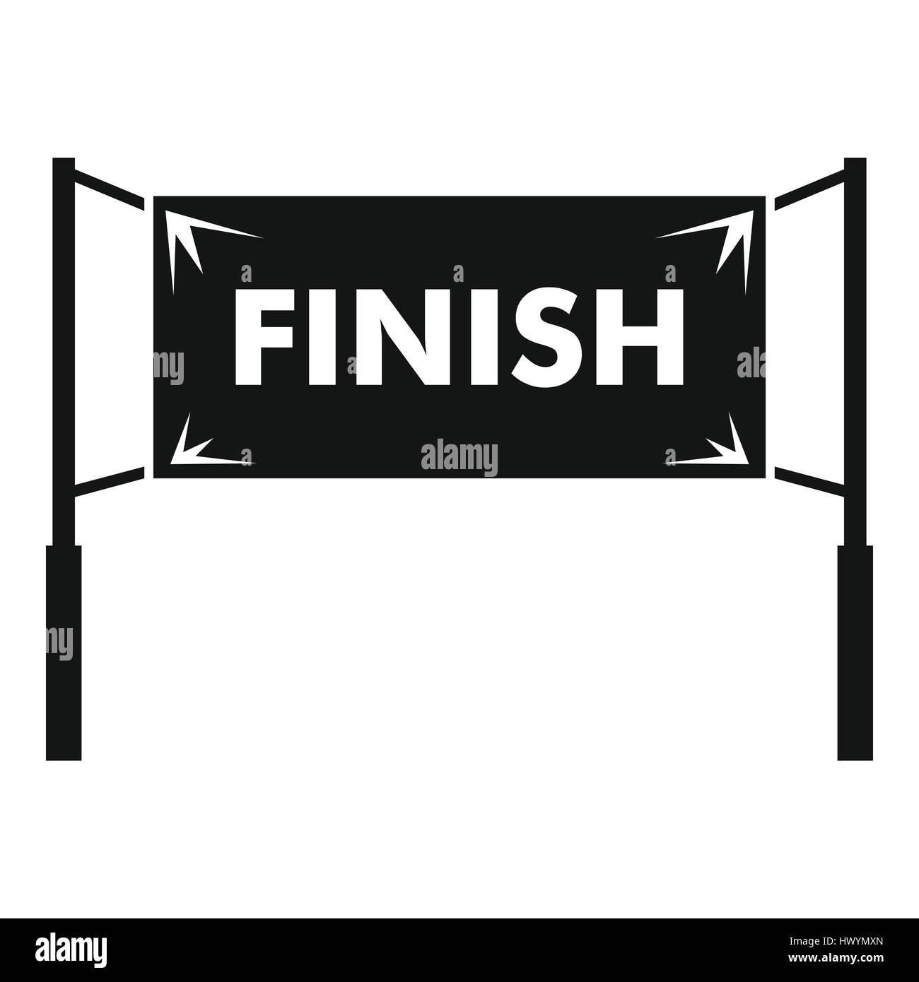 Finish line gates icon, simple style Stock Vector Image & Art Alamy