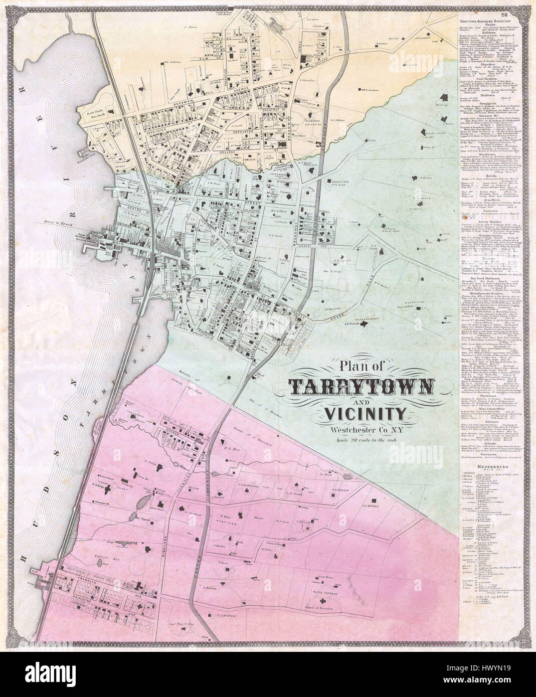 Map of tarrytown hires stock photography and images Alamy