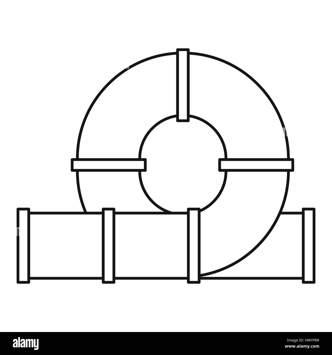 Slider water tube icon, outline style Stock Vector Image & Art - Alamy