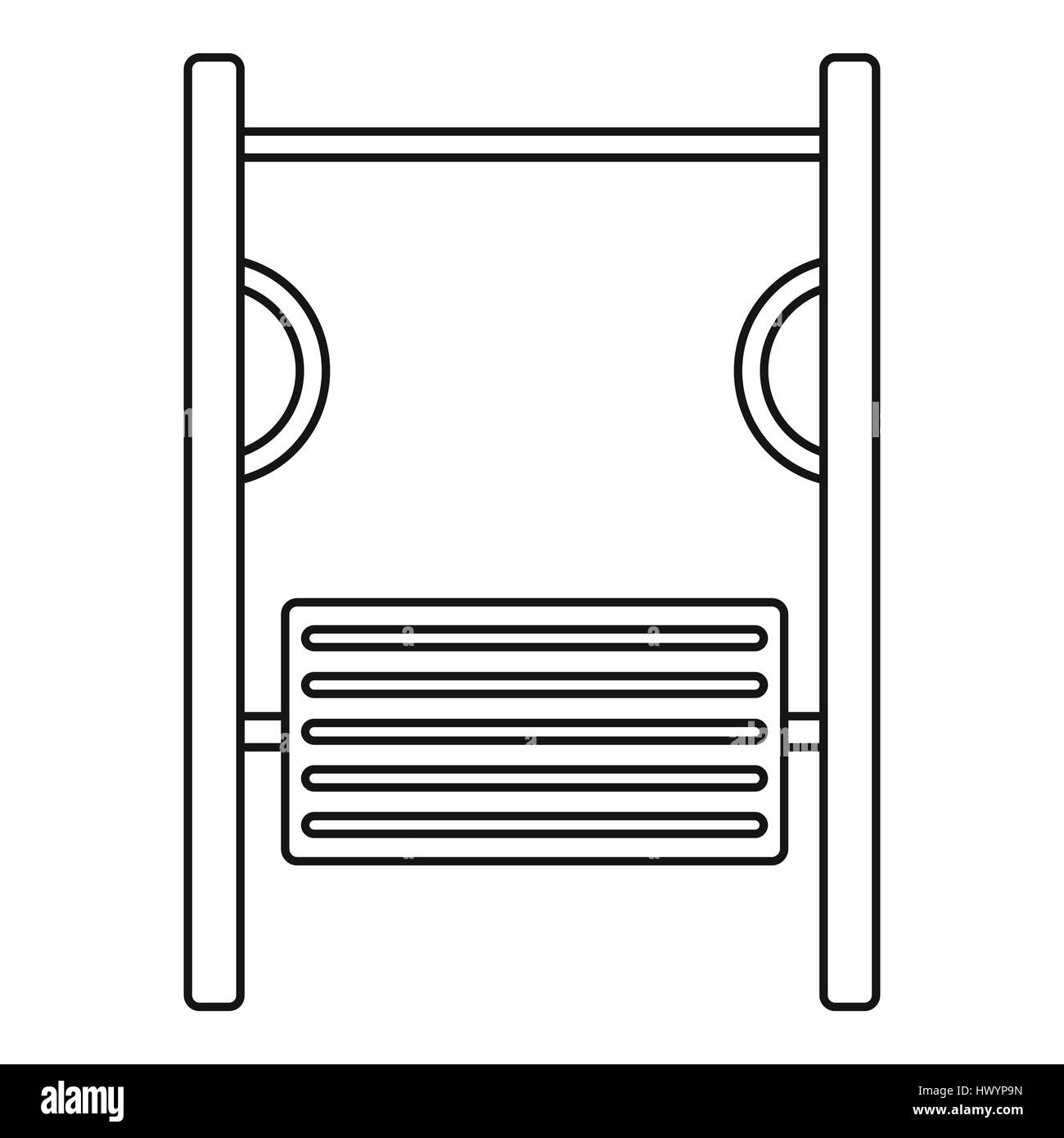 Playground simulator icon, outline style Stock Vector