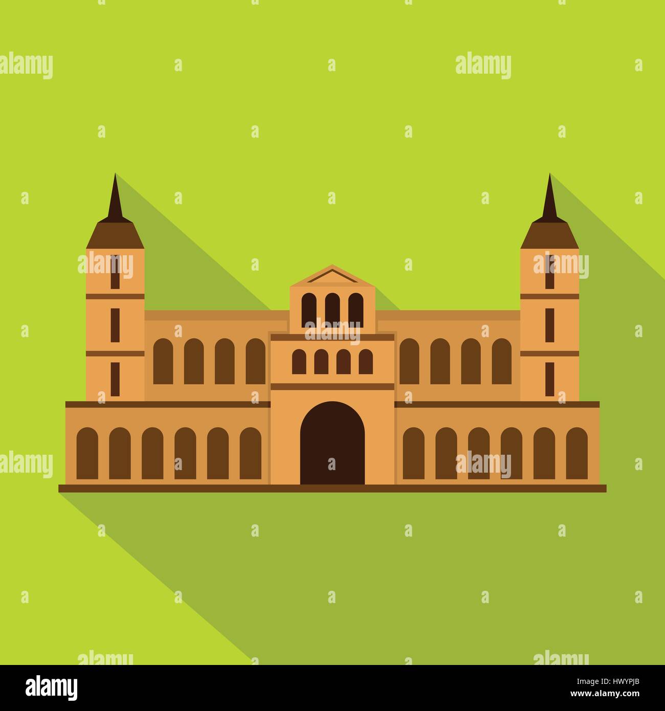 Castle icon, flat style Stock Vector Image & Art - Alamy