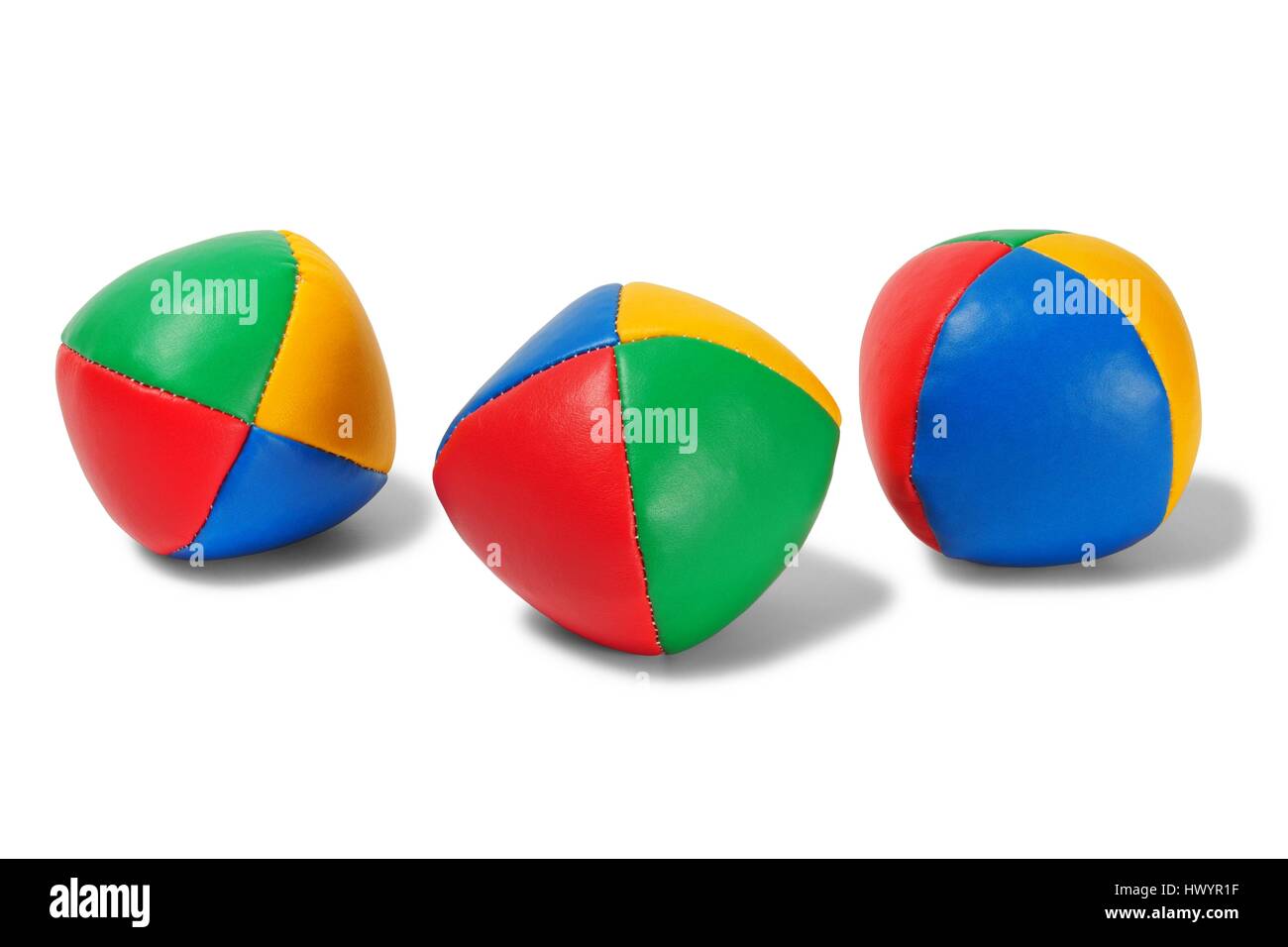 Three juggling balls on white background Stock Photo Alamy