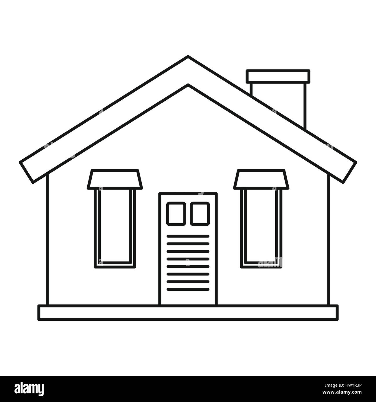 House icon, outline style Stock Vector Image & Art - Alamy