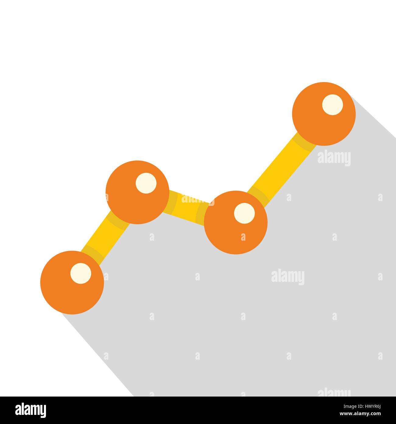 Chart statistics line icon, flat style Stock Vector Image & Art - Alamy