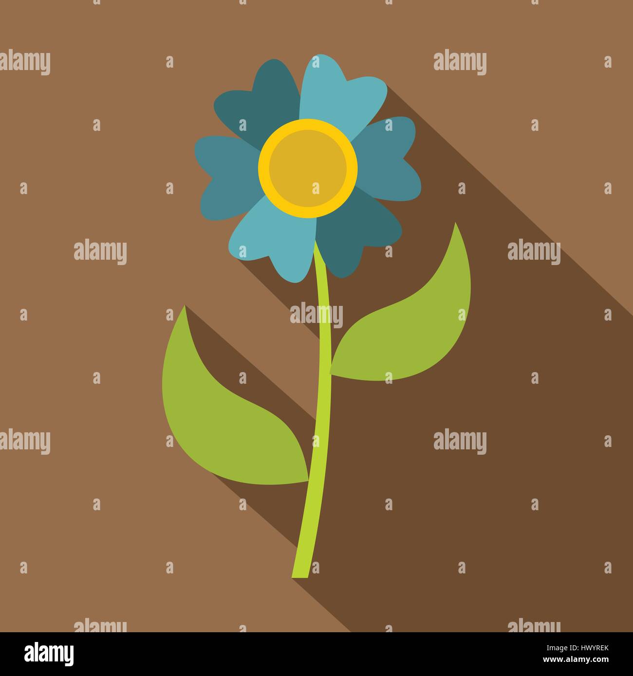 Flower icon, flat style Stock Vector Image & Art - Alamy
