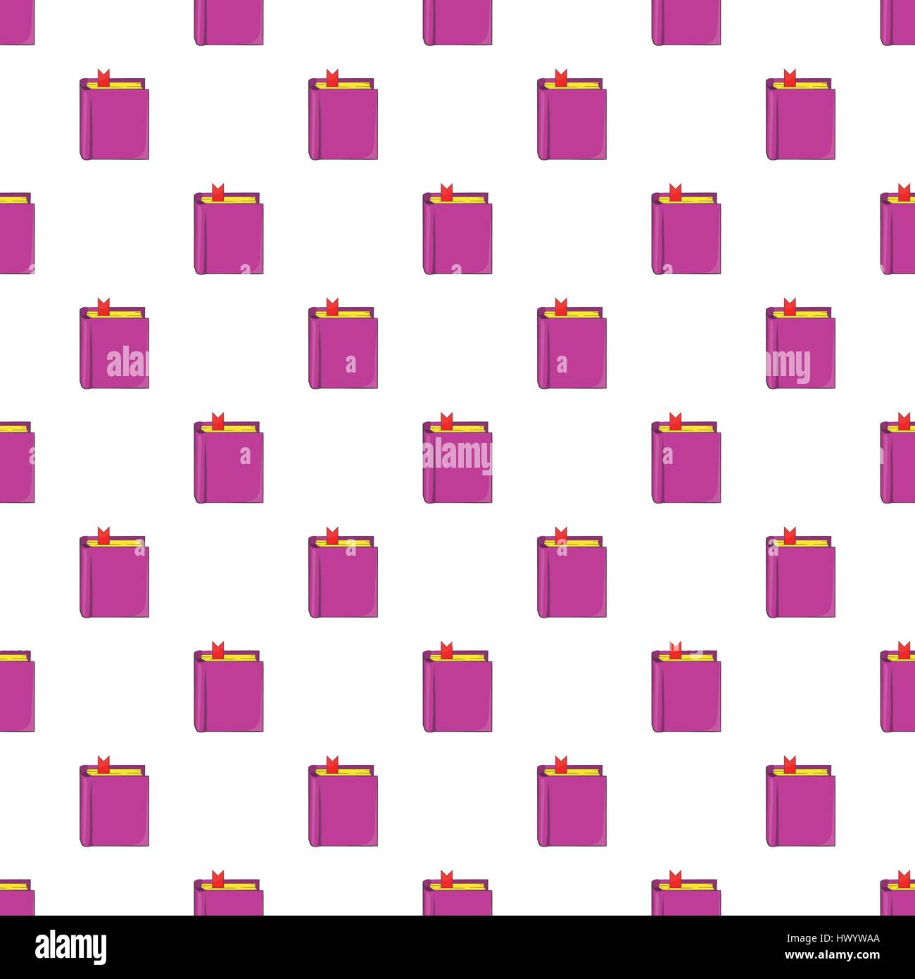 Thick book with bookmark pattern, cartoon style Stock Vector Image ...