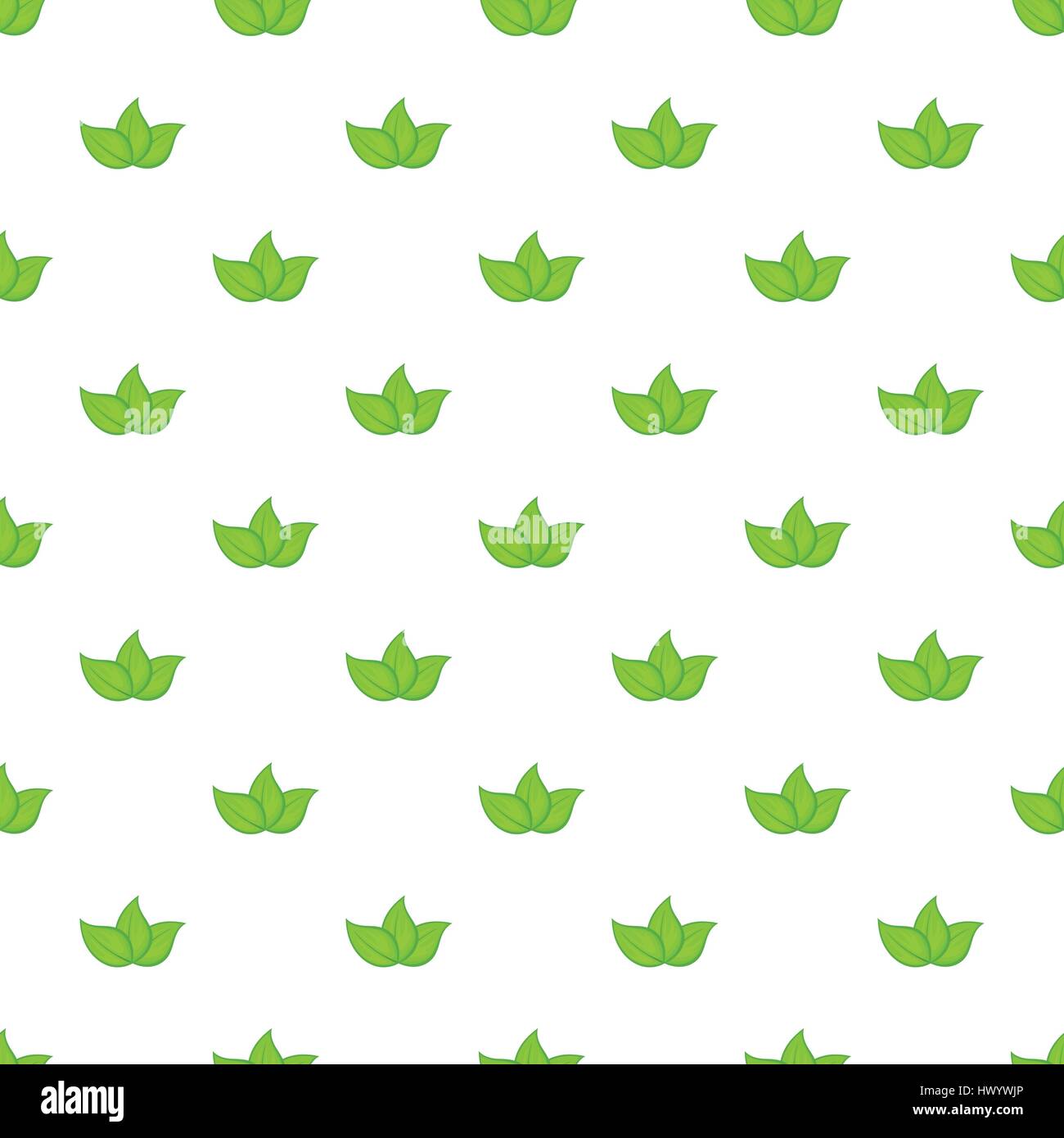 Green leaves pattern, cartoon style Stock Vector Image & Art - Alamy