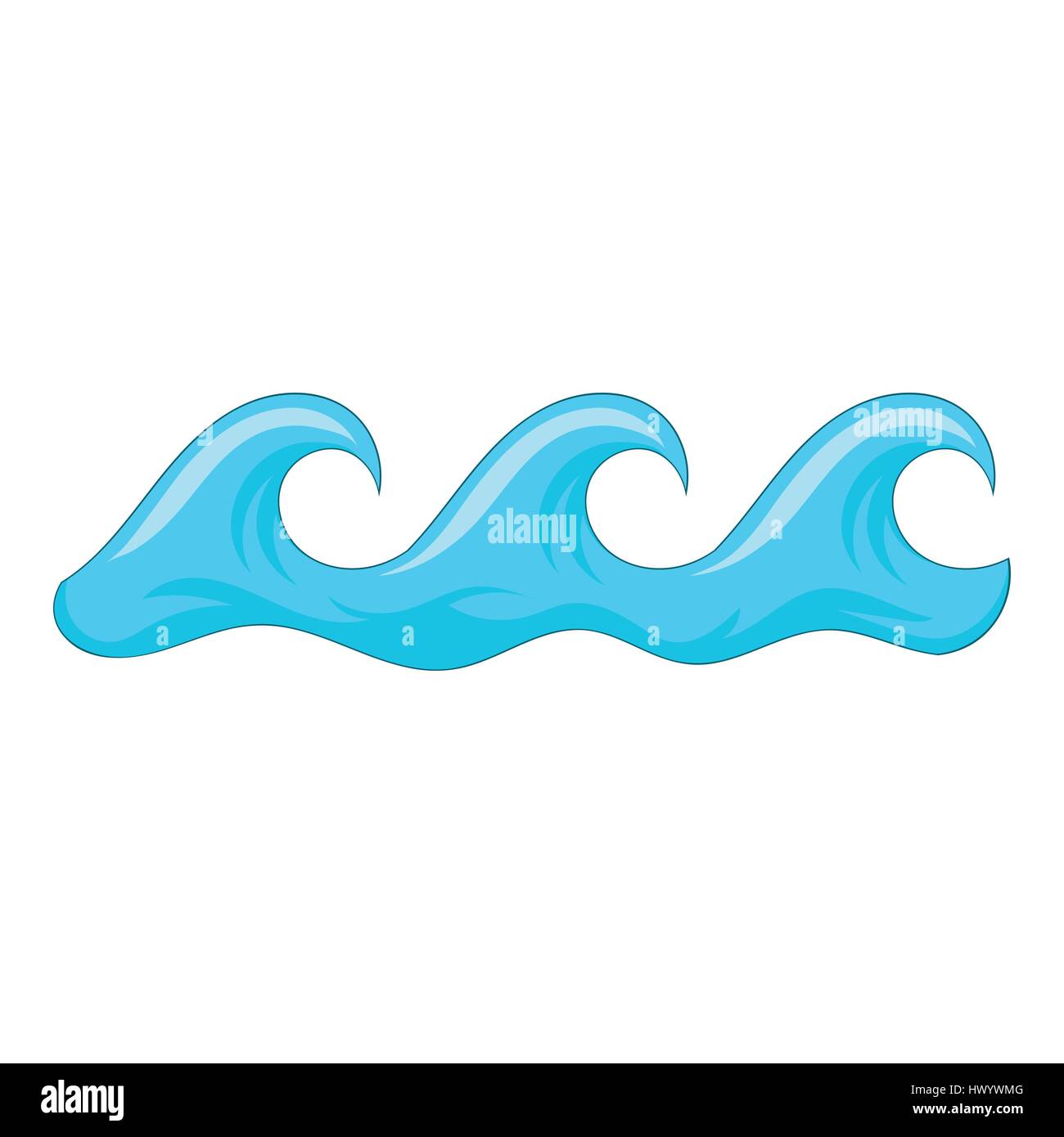 Sea wave icon, cartoon style Stock Vector Image & Art - Alamy