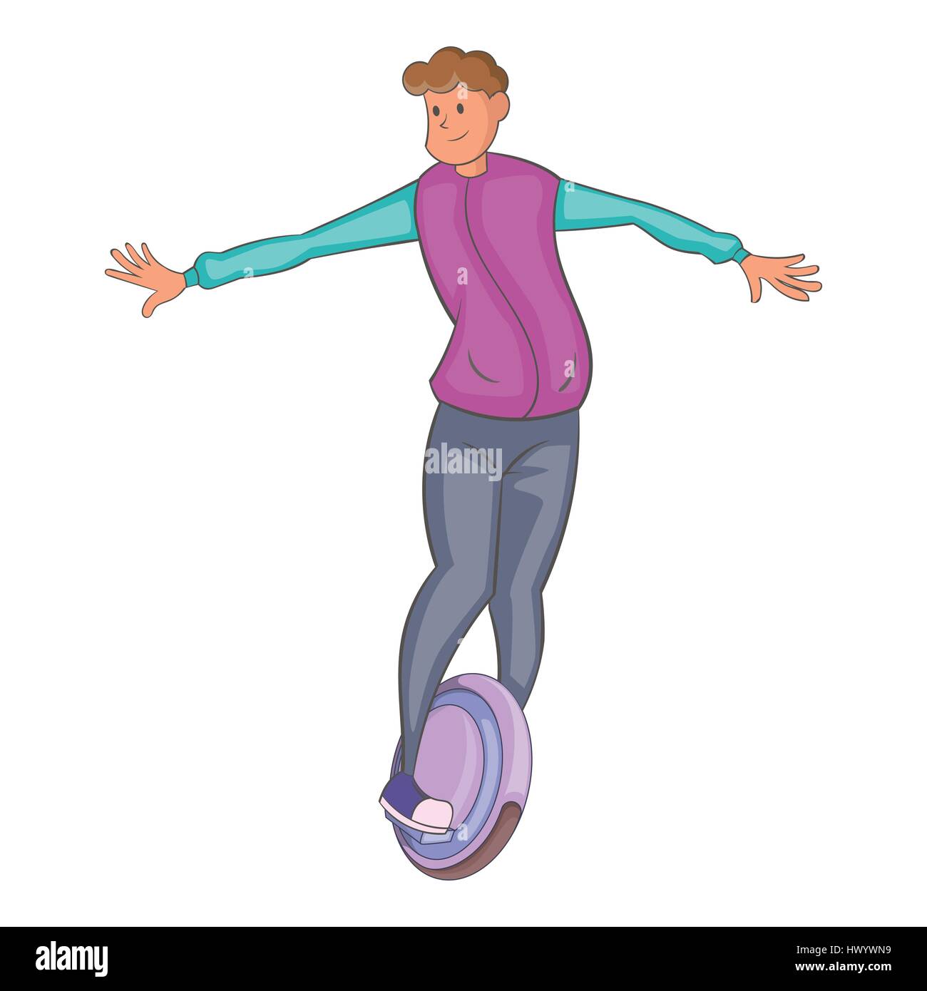 Man riding segway icon, cartoon style Stock Vector Image & Art - Alamy