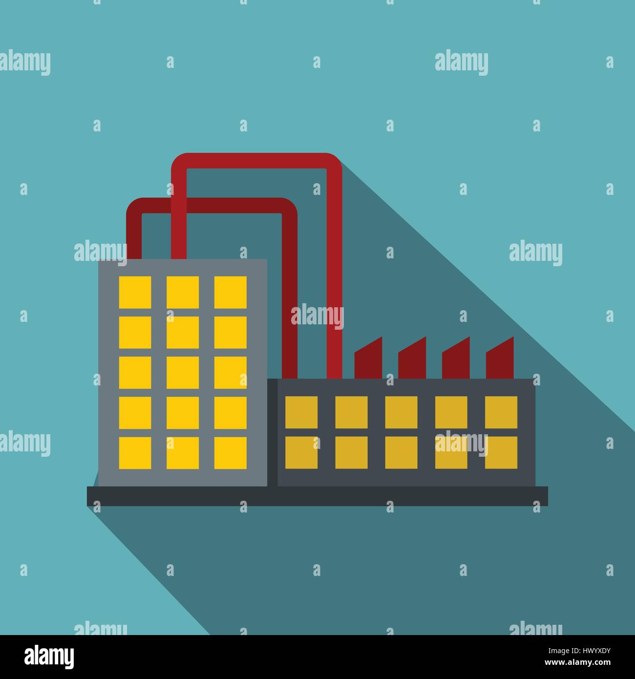 Power plant icon, flat style Stock Vector Image & Art - Alamy