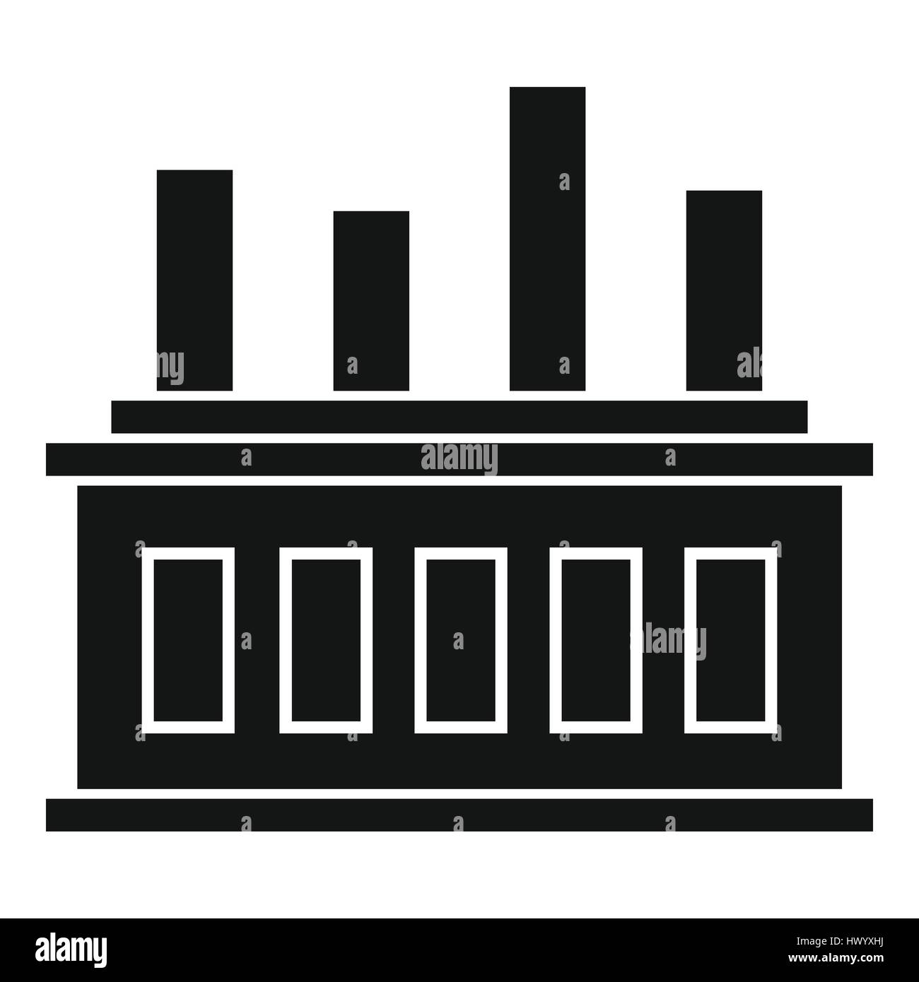 Industrial factory building icon, simple style Stock Vector Image & Art ...