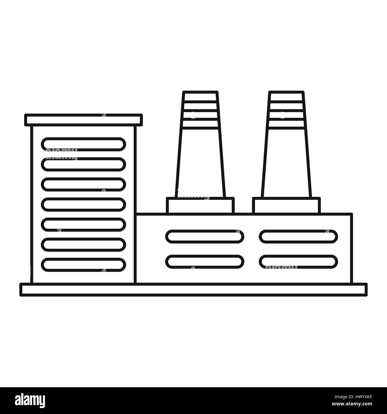 Plant building icon, outline style Stock Vector Image & Art - Alamy