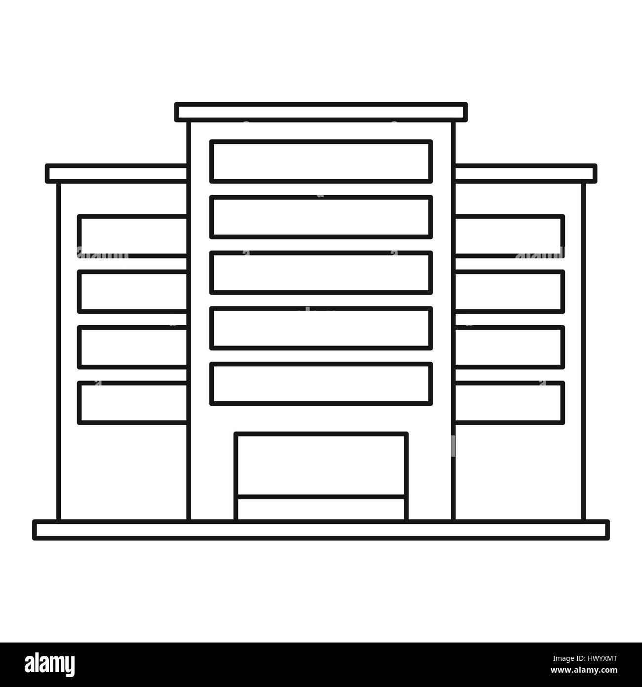 Industrial plant building icon, outline style Stock Vector Image & Art ...
