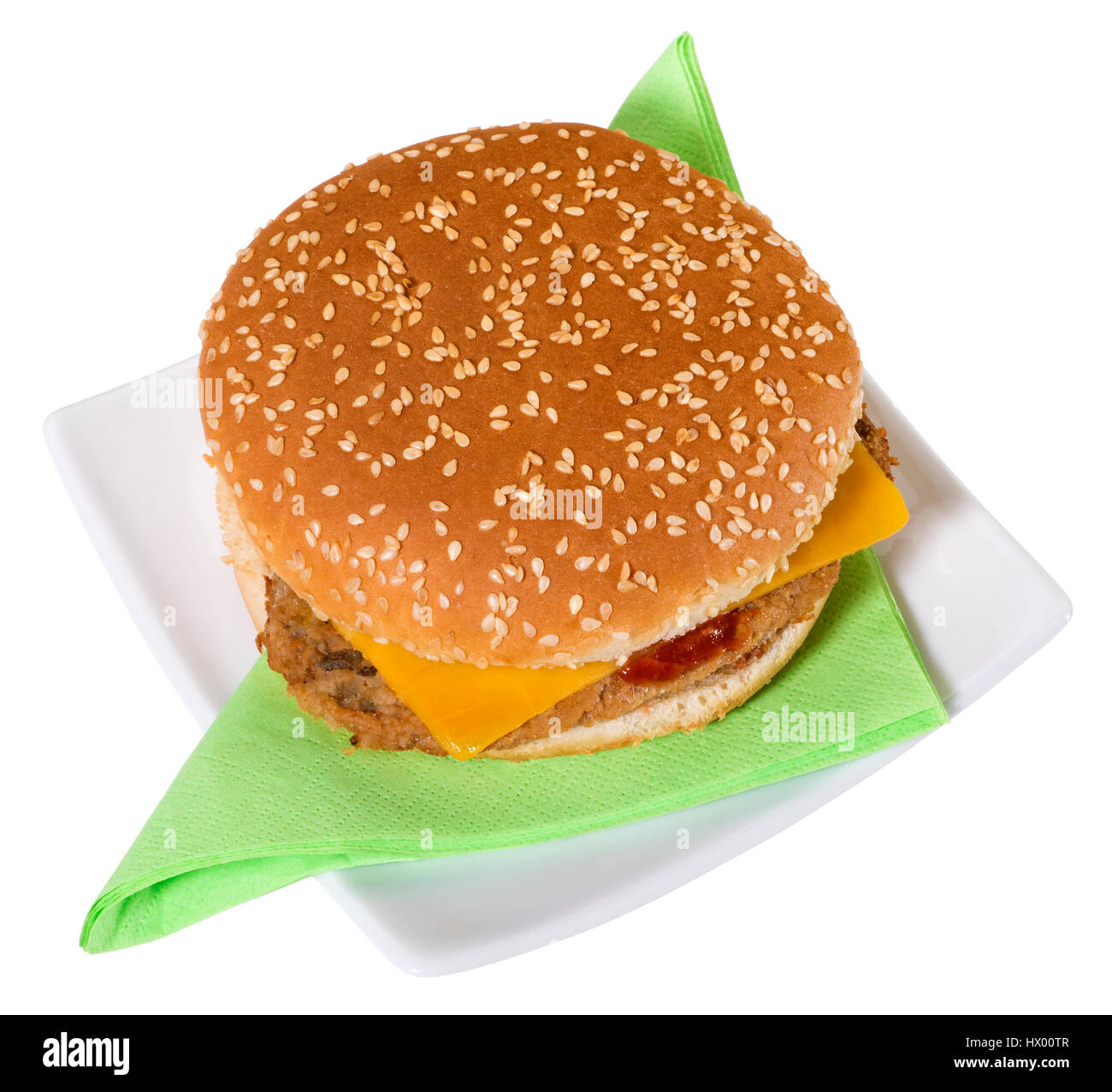 Cheeseburger(+clipping path) Stock Photo