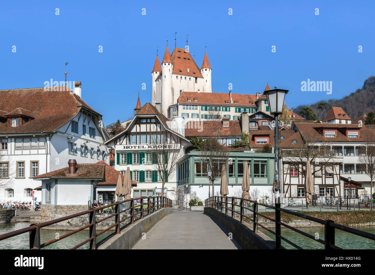 Castle Hill, Thun, Berne, Switzerland Stock Photo
