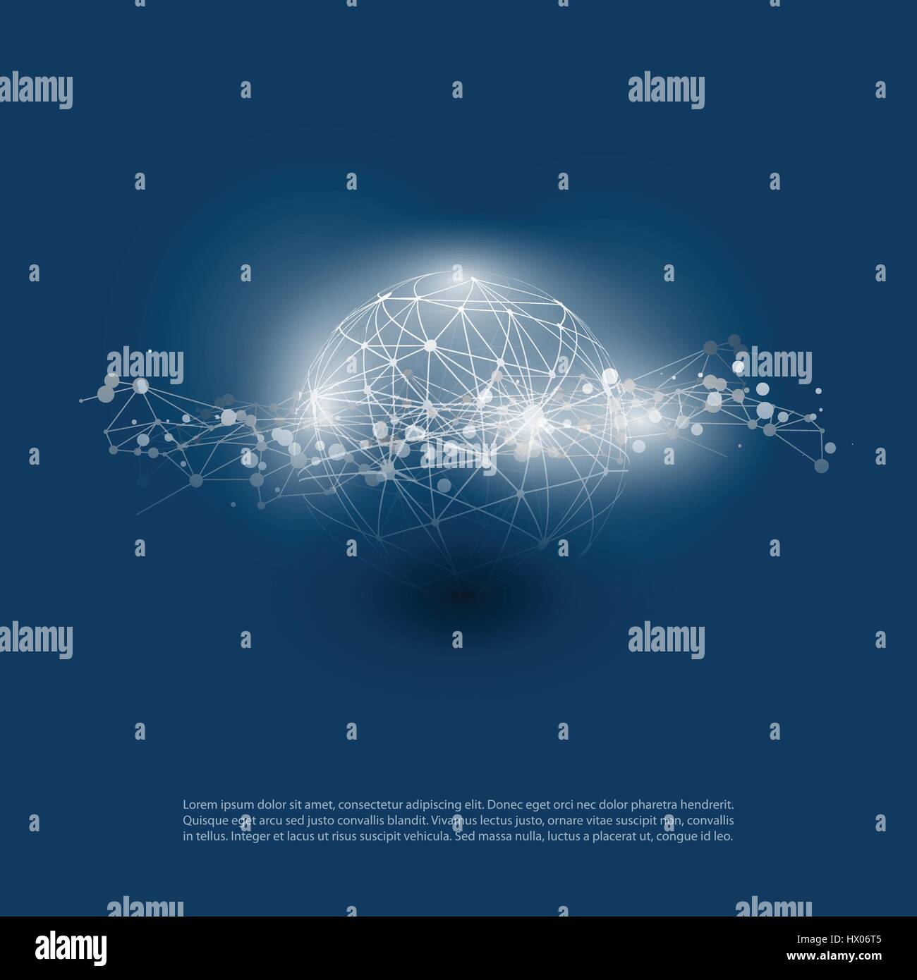 Cloud Computing and Networks Concept - Abstract Global Digital Network ...