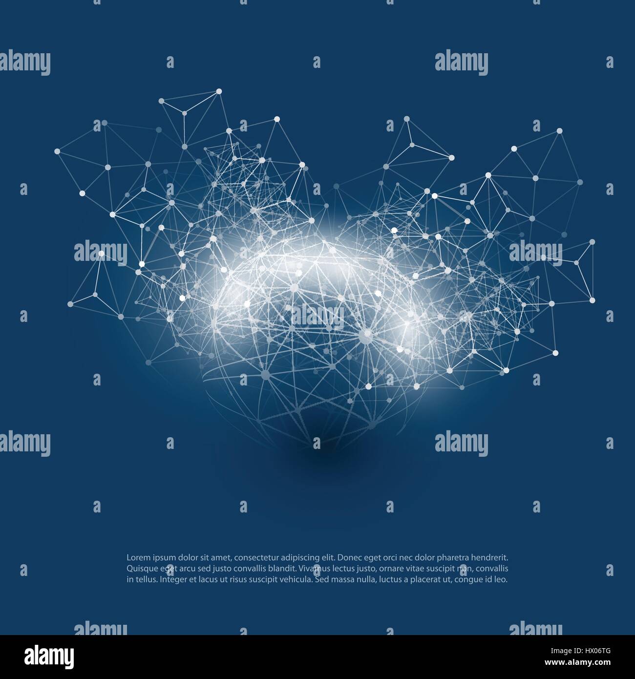Cloud Computing and Networks Concept - Abstract Global Digital Network ...