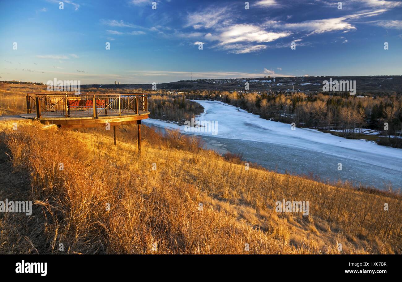 Bowmont Park Natural Recreation Area along Bow River in Calgary Alberta ...